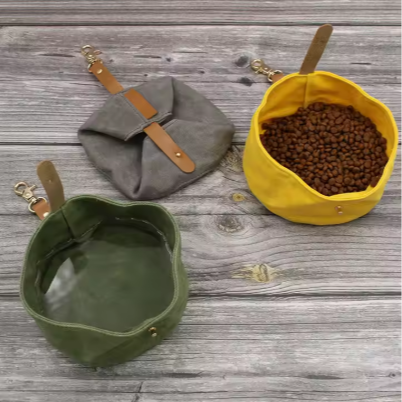 Foldable Dog Bowl with Carrying Bag