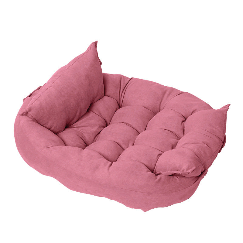 Foldable Velvet Pet Bed Mat