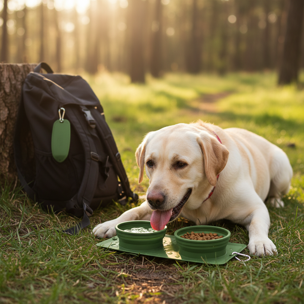Lifestyle - Dog Drinking Outdoors